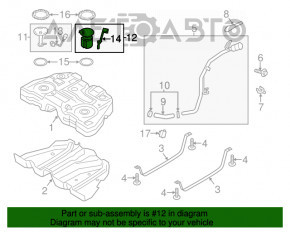 Топливный насос бензонасос Lincoln MKZ 13-16 3.7