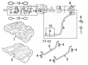 Топливный насос бензонасос Lincoln MKZ 13-16 3.7