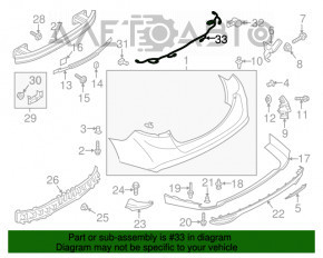 Bara spate pentru Ford Fusion mk5 13-18 cu senzori de parcare, nouă, originală