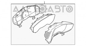 Panoul de instrumente Ford C-max MK2 13-16, hibrid dorit, 75k