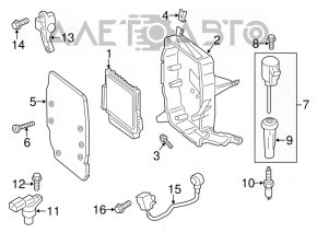 Blocul ECU al calculatorului motorului Ford C-max MK2 13-18