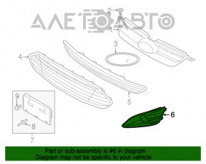 Cadru far PTF dreapta fata Ford C-max MK2 13-18 SUA cu inel cromat, nisip, zgarieturi