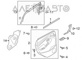 Cadru ușă spate dreapta interioară Ford C-max MK2 13-18