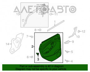 Capacul ușii cardului din spate dreapta Ford C-max MK2 13-18 negru