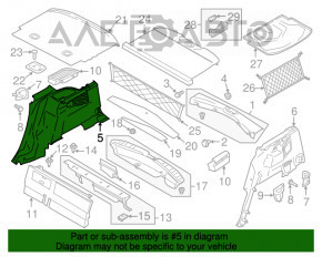 Обшивка арки правая Ford C-max MK2 13-18 черн Energi, без заглушки