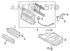 Suportul deflectorului radiatorului stânga pentru Ford C-max MK2 13-18