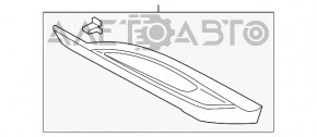 Консоль центральная подлокотник Lincoln MKZ 13-16 кожа черная, коричневые вставки, дефект пластика