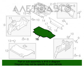 Пол багажника Lincoln MKZ 13-20 hybrid, черный