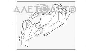 Обшивка арки правая Lincoln MKZ 13-20 hybrid, черная