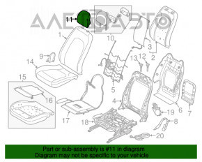 Pernele de cap din piele maro pentru partea dreapta din față a unui Lincoln MKZ 13-16.