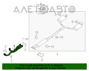 Tubul de admisie cu catalizator pentru Lincoln MKZ 13-16 3.7