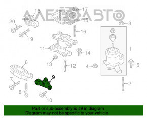 Кронштейн подушки АКПП Lincoln MKZ 13-16 3.7