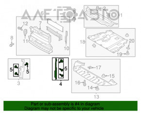 Deflector radiator stânga Lincoln MKZ 13-16 3.7