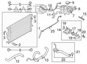 Vas de expansiune de răcire Lincoln MKZ 13-16 3.7 fără capac