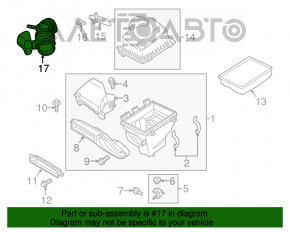 Conducta de aer de la filtru pentru Lincoln MKZ 13-16 3.7