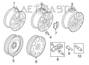 Комплект дисков R18 4шт Lincoln MKZ 13-20