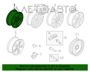 Set de jante R19 5*108 4 bucăți Ford Fusion mk5 13-16 tip 1