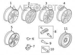 Set de jante R19 5*108 4 bucăți Ford Fusion mk5 13-16 tip 1