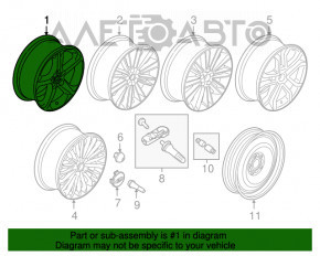 Диск колесный R18 5*108 Ford Fusion mk5 13-16 тип 3, бордюрка