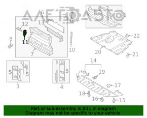 Jaluzele deflectorului radiatorului pentru Ford Fusion mk5 13-16 lipsesc.