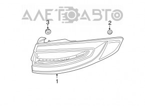 Фонарь внешний крыло правый Ford Fusion mk5 13-16