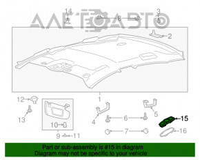 Plafonul de iluminare din spate pentru Ford Fusion mk5 13-16 gri