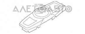 Plafonul de iluminare din spate pentru Ford Fusion mk5 17-20 gri.