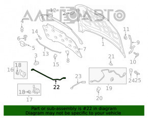 Трос открывания замка капота правый Ford Fusion mk5 13-20 OEM