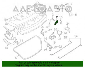 Отбойник крышки багажника Ford Fusion mk5 13- тип 2