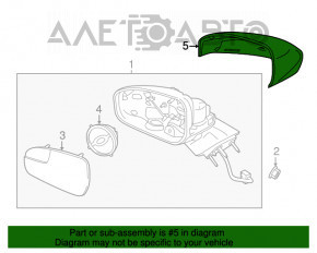 Capac oglindă stânga Ford Fusion mk5 13-20 fără semnalizator