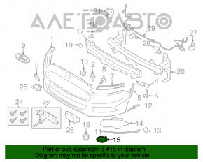 Обрамление птф правое Ford Fusion mk5 13-16 кольцо хром, царапина