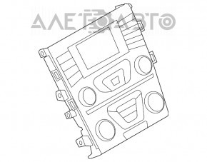 Панель управления радио Ford Fusion mk5 13-20 SYNC 1 рест под двухзонный климат