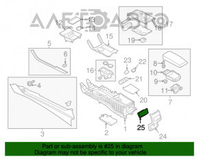 Ventilatorul de consolă centrală Ford Fusion mk5 13-20 negru