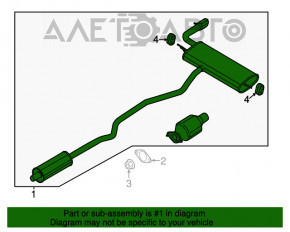 Linie de evacuare pentru 1 teava Ford Fusion mk5 13-19 2.0 hibrid, plug-in cu catalizator