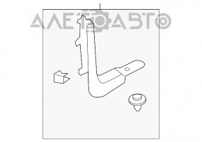 Capacul stâlpului frontal stânga jos Ford Fusion mk5 17-20 negru, zgârieturi