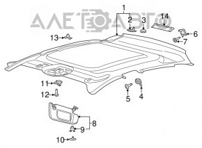 Capota stângă Ford Fusion mk5 13-20 bej, cu comandă, fără cârlig, fără capac, pentru curățare chimică, suportul este rupt.