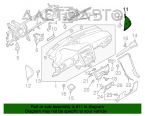 Накладка торпеды боковая правая Ford Fusion mk5 13-16 беж