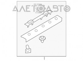 Capacul pragului din față dreapta pentru Ford Fusion mk5 17-20, negru cu inserție cromată, zgârieturi