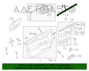 Garnitură de etanșare a geamului ușii interioare din față dreapta pentru Ford Fusion mk5 13-