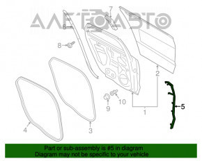 Garnitură ușă spate stânga jos Ford Fusion mk5 13-20 față