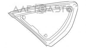 Geamul lateral din spate dreapta Ford Fusion mk5 13-20, cu un crom, zgârieturi pe crom, zgârieturi pe sticlă