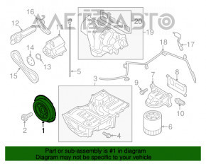 Polea arborelui cotit Ford C-max MK2 13-18