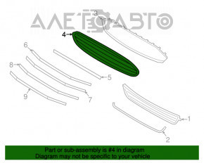 Grila radiatorului complet asamblată cu ramă pentru Ford Fusion mk5 17-18, nisip.