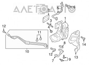 Tuburile de răcire a turbinei Ford Escape mk3 17-19 1.5T