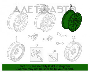 Диск колесный R17 5*108 Ford Fusion mk5 15-17 тип 4 бордюрка, под ремонт