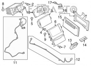 Monitor, display, navigație Ford Fusion mk5 13-16 SYNC 2