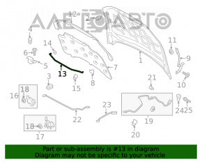 Suport de capot Ford Fusion mk5 13-20 nou OEM original