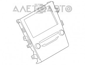 Panoul de control al radio-ului Ford Fusion mk5 13-20 SYNC 2 cu butoane tactile, cu încălzire