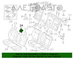 Подголовник задний центр Ford Fusion mk5 13-16 тряпка, сер, под химчистку