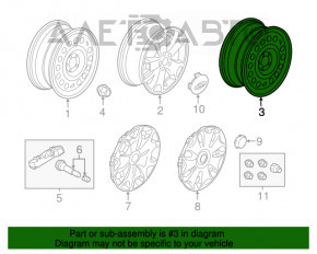 Roata de rezerva Ford Transit Connect MK2 13- R16 6.5J ET60 215/55, tabla